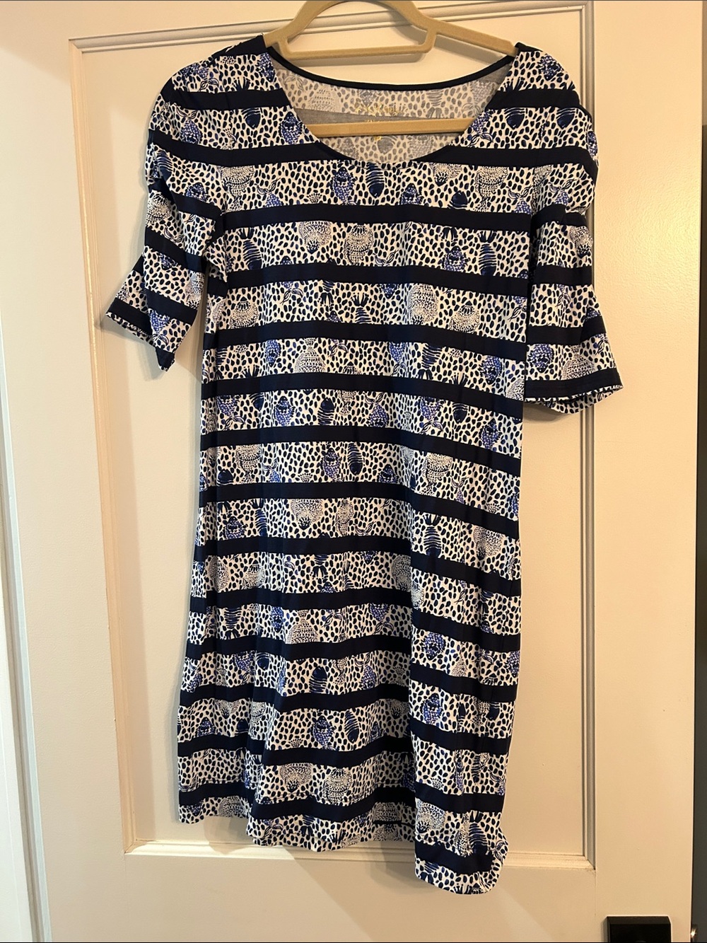 Lilly Pulitzer Navy and White Striped Mini Dress